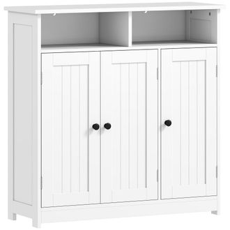HOMCOM Mueble de ba&ntilde;o 85x30x85 cm blanco