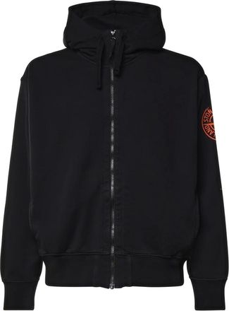 Stone Island Heren, Sweatshirts & Hoodies, Zwart, Maat: 2XL Katoen