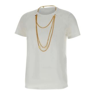 Elisabetta Franchi T-Shirts, female, White, Size: XS Urban T-Shirt