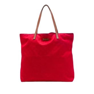 Gucci Pre-owned Nylon Tote Bag - Dames - Vintage Shopper - Rood - ONE Size - Nylon - Vintage