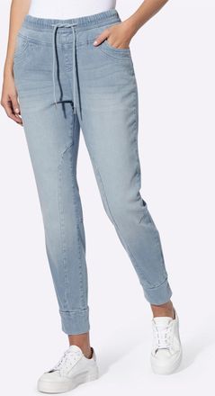 Heine 7/8-Hose HEINE, Damen, Gr. 34, Normalgr&ouml;ssen, blau, bleached, 99% Baumwolle, 1% Elasthan, unifarben, Hosen 7/8-Hose