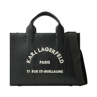 Karl Lagerfeld K/Rsg MD Square Tote Peb Emb - - Bags - Donna - Nero - ONE SIZE