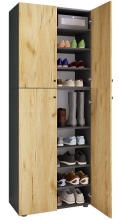 ebuy24 Xxl Madera Mueble De Zapato Grande Lona 9 70x184x40 - Vcm