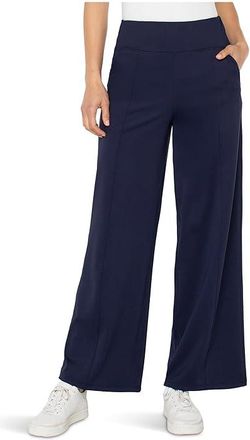 Liverpool L.A. Mid-Rise Wide Leg Tech Pants Womens Clothing Navy : MD 28, Nylon/Spandex