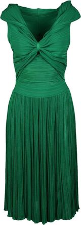 Antonino Valenti Knit Dress With Twisted Knot Detail And Pleated Skirt