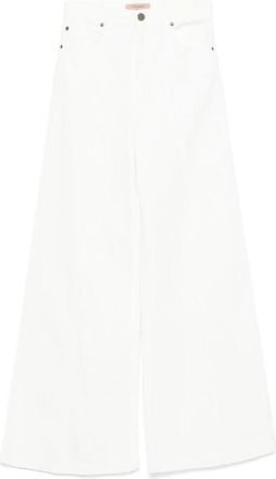 Twinset Stijlvolle Broek Set - Dames - Loose Fit Jeans - Wit - W27 - Jeans