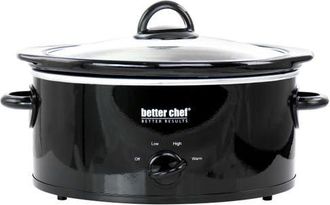 Better Chef 3 Quart Oval Slow Cooker with Removable Stoneware Crock in Black at Nordstrom