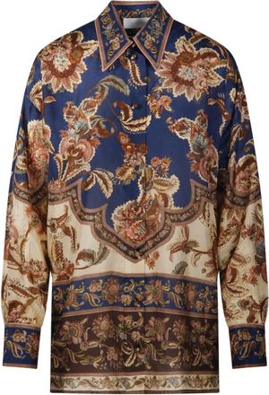 Zimmermann Overhemden, Dames, Veelkleurig, XS, Aster Relaxed Shirt
