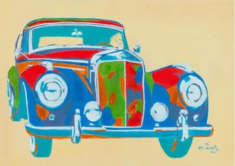 Biscottini International Cuadro &Oacute;leo Sobre La Tela Pintado A La Mano Pintado A La Mano Auto Multicolor