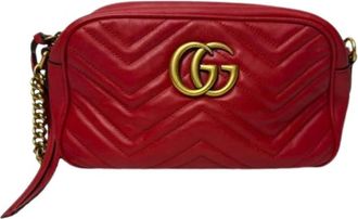 Gucci Pre-owned Borsa a tracolla piccola Marmont trapuntata - - Pre-owned - Donna - Rosso - ONE SIZE
