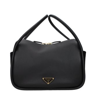 Prada Handtassen Darling Lady Leer Zwart