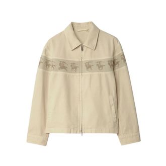 Burberry Bomber Jackets, male, Beige, Size: 2XL Jacket E26