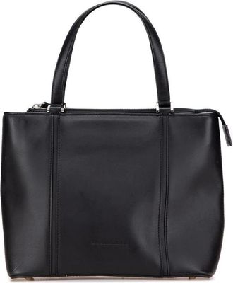 Burberry Pre-owned Handbags, female, Black, Size: ONE SIZE Pre-owned Leather Tote Bag