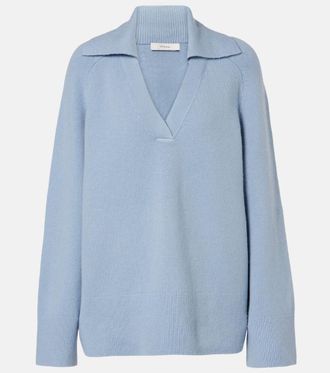 Vince Wool and cashmere-blend polo sweater