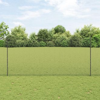 Berkfield Home Welded Wire Fence with 10 U Posts Grey 1.4x10 m Steel