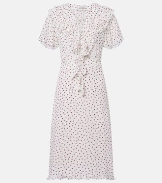 Dorothee Schumacher Dancing Dots polka-dot georgette midi dress