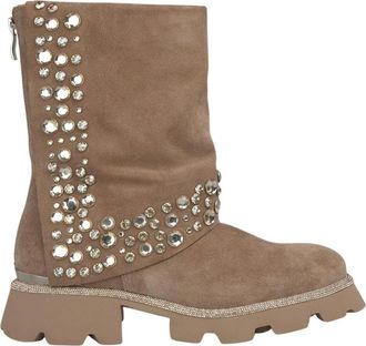 Alma En Pena Bootie met studs zool track - Dames - Enkellaarsjes - Beige - 39 EU - Schoenen