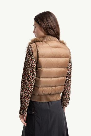 Moncler Fur-Trim Knit Vest
