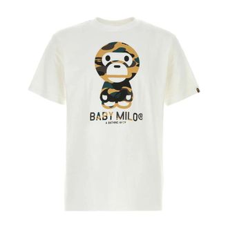 A Bathing Ape T-Shirts, male, White, Size: 2XL Giant 1st Camo Big Baby Milo Tee