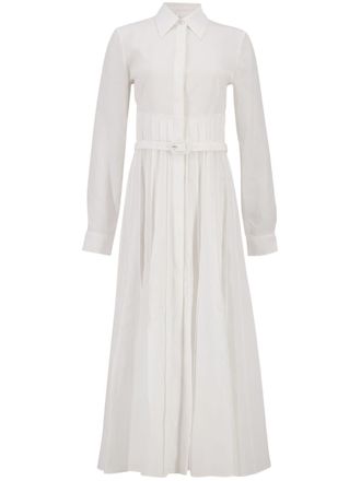 Gabriela Hearst Dewi linen midi shirt dress - White