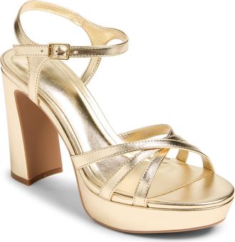 BP. Nova Platform Sandal in Gold Light Metallic at Nordstrom, Size 7.5