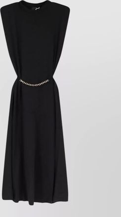 Pinko belted sleeveless midi dress