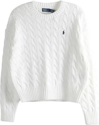 Polo Ralph Lauren Cable-Knit Cotton Crewneck Sweater, Size X-Small