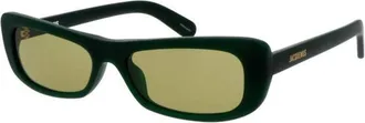 Jacquemus Ladies Black Rectangular Sunglasses JAC/55?3
