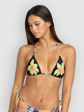 Volcom Starlight Glow Halter Tri Bikini Top schwarz