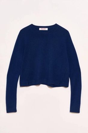 Organic By John Patrick Womens Nina Crop Jumper Sweater In Navy