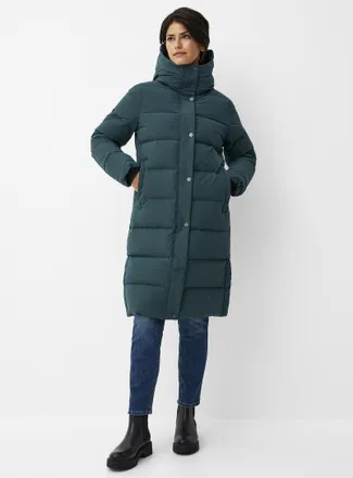 Contemporaine Womens 3/4-length recycled nylon puffer jacket