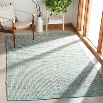 Safavieh Cape Cod Hand Made Area Rug, Green Contemporary Style Non-Shedding