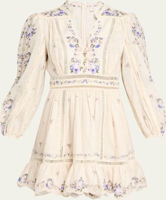 Zimmermann Patience Plunge Mini Dress
