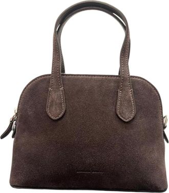 Liviana Conti Handtas in Vitello Scamosciato - Dames - Handtassen - Bruin - ONE Size - Katoen - Tassen
