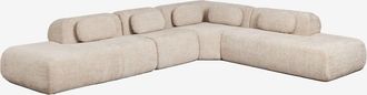 Sklum Sof&aacute; Modular Rinconera De 4 Piezas Con Doble Div&aacute;n En Chenilla Envasado Al Vac&iacute;o Merida Sklum
