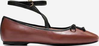Cole Haan Womens Nicolette Ankle Strap Ballet Flats - Brown Size 10.5