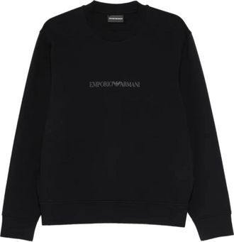 Emporio Armani Stretch Double Jersey Sweatshirt - Heren - Sweatshirts - Zwart - XL - Katoen - Hoodies & sweatvesten