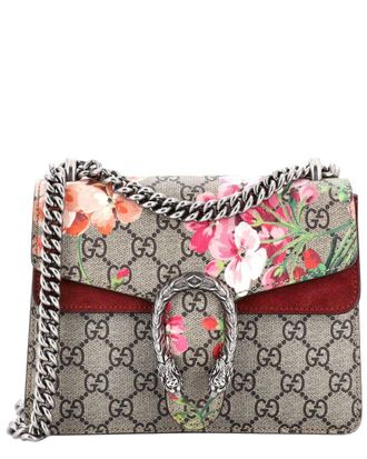 Gucci Dionysus Bag Blooms Print Gg Coated Canvas Mini (Authentic Pre-Loved)