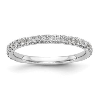 Diamond2Deal 14k Gold Lab Grown Diamond Wedding Band Ring 0.44Ct Clarity- VS Color- G-H