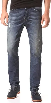 Diesel Mens Buster Regular Tapered Leg Jean In Dark Indigo