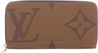 Louis Vuitton Pre-owned Wallets, female, Brown, Size: ONE SIZE Pre-owned Monogram Giant Reverse Long Wallet