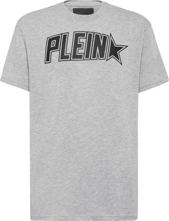 Philipp Plein Tops, Heren, Grijs, L, Katoen, T-shirt Ronde Hals SS