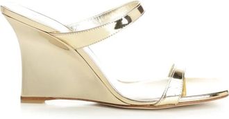 Stuart Weitzman Sandalen met sleehak - Dames - Sleehakken - Bruin - 36 EU - Schoenen