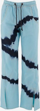 DON'T @ ME Baumwolljeans mit Batikmuster