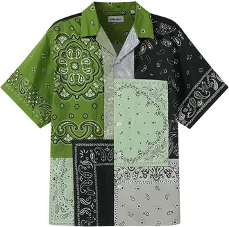 Kenzo Bicolor Cotton Shortsleeve Mens Shirt