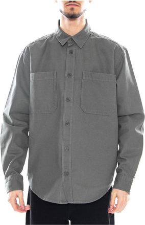 Only & Sons Onsalp Canvas Overshirt 0359 - Heren - Casual Overhemden - Grijs - S - Katoen - Overhemden