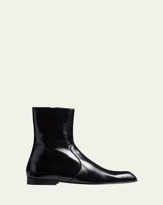 Khaite Colt Leather Ankle Boots
