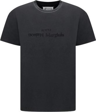 Maison Margiela Reverse Logo T-Shirt - Dames - T-shirts - Zwart - S - Katoen - Tops