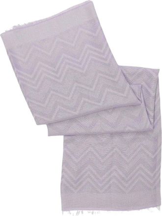 Missoni Lurex Charme Pastel Franje Sjaal - Dames - Sjaals - Paars - ONE Size - Polyester - Accessoires
