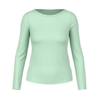 Marc Cain Camiseta de manga larga con cuello redondo de seda - Tops - Mujer - Verde - XL